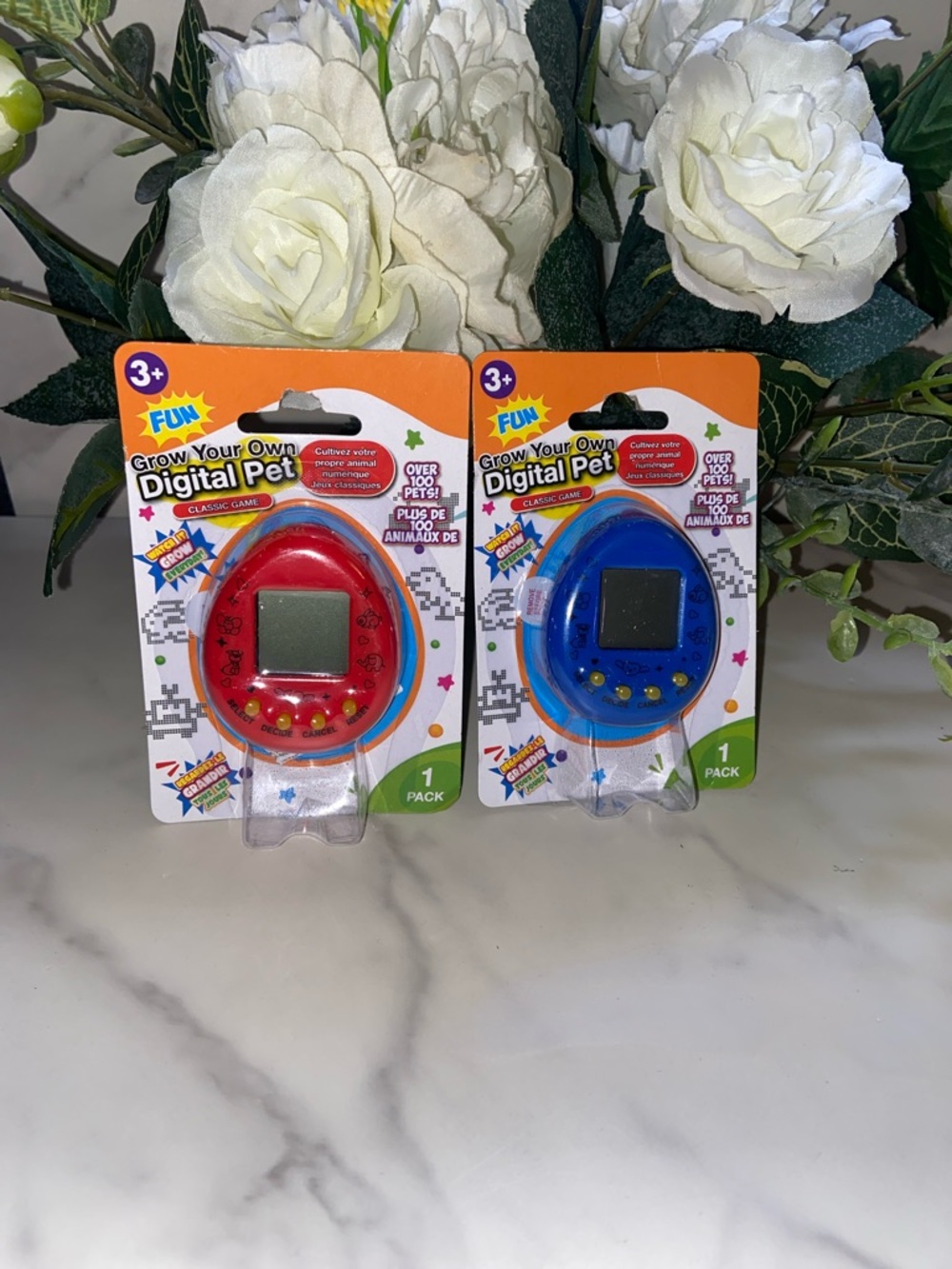Digital Pet Virtual Toy Egg - Red and Blue Set of 2